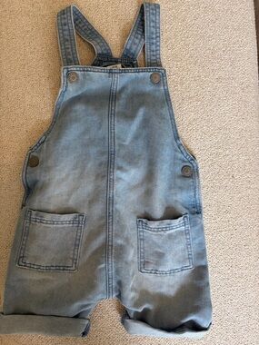 H&M Denim Overall Shorts – Size 12 Months